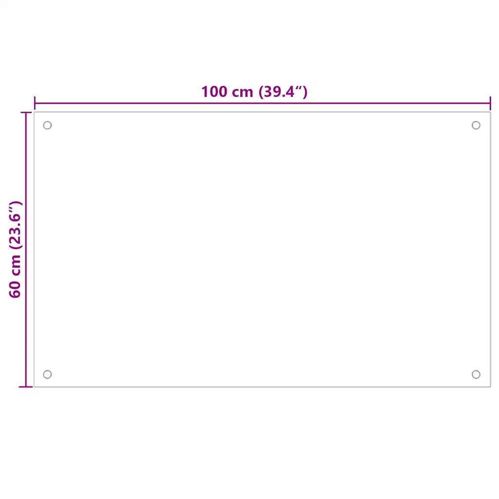 Paraschizzi per Cucina Color Latte 100x60 cm in Vetro Temperato CFW4592465