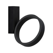 Enso Applique da parete LED 7W 3000K Nero - Lampada moderna orientabile in alluminio con luce indiretta e dimmerabile a taglio di fase - Rossini