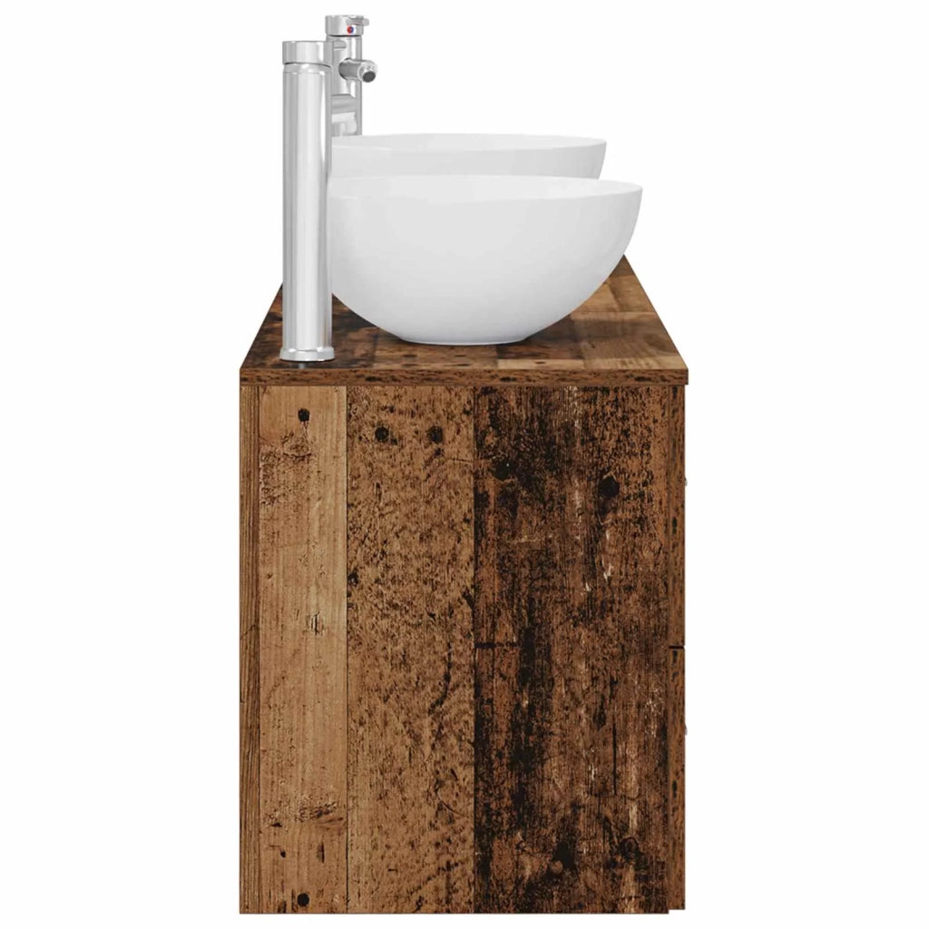 Set di Armadi da Bagno 3 pz Legno antico 49,5 x 35 x 63 cm 3405801