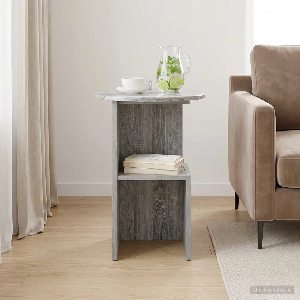 Tavolo laterale Grigio Sonoma Ø 39,5 x 55 cm