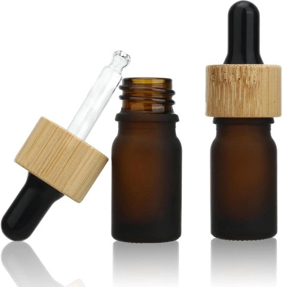 Amber Glazen Druppelaar Flessen 20 Stuks 5 ml 1.7oz per Requisiti di Toiletartikeli per Olio Eterico e Liquidi