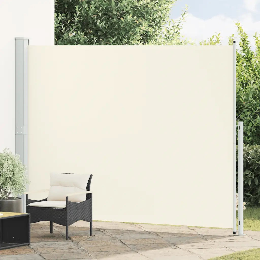 Tenda Laterale Retrattile per Patio 220x314 cm Crema 313424