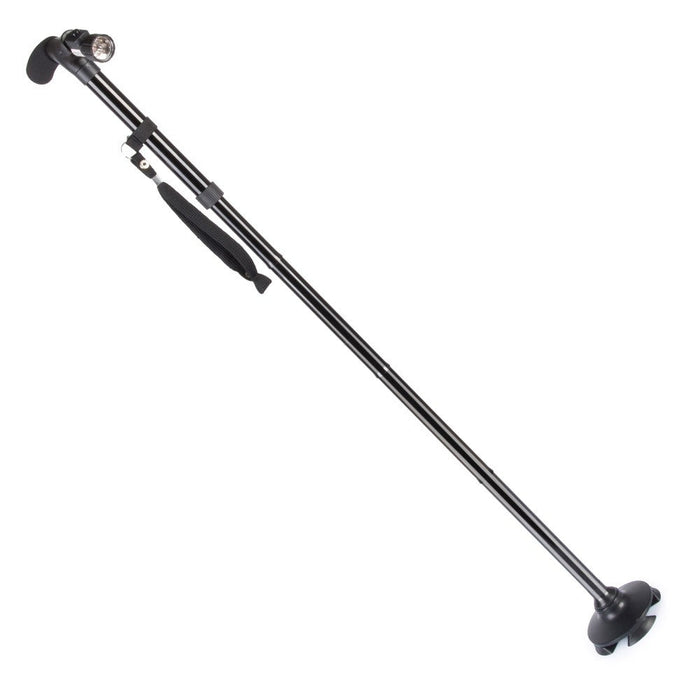 Bastone Telescopico per Anziani con Luce Led 85-97 cm Nero