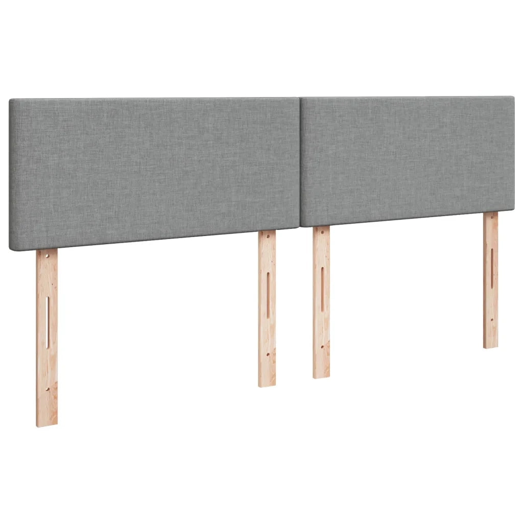 Giroletto a Molle con Materasso Grigio Chiaro180x200 cm Tessuto