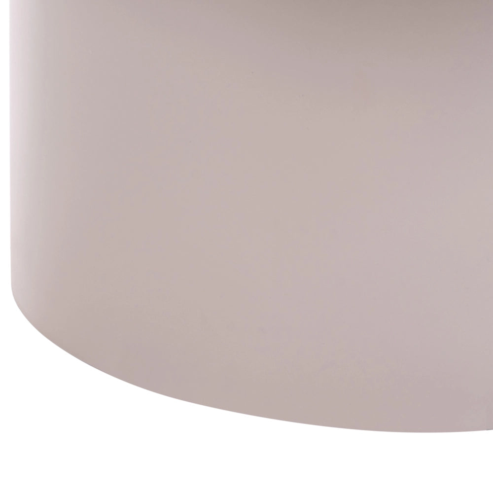Tavolino con piano in MDF e base dal design moderno, colore taupe, ø 80 cm, gambe per soggiorno
