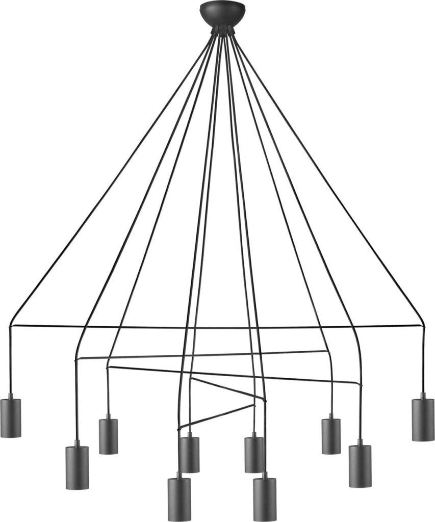 Lampadario sospeso Nowodvorski Imbria nero 10xGU10 Ø125
