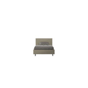 Letto imbottito 1 piazza e mezza 120x190 cm Adele - Similpelle,Cappuccino,Contenitore