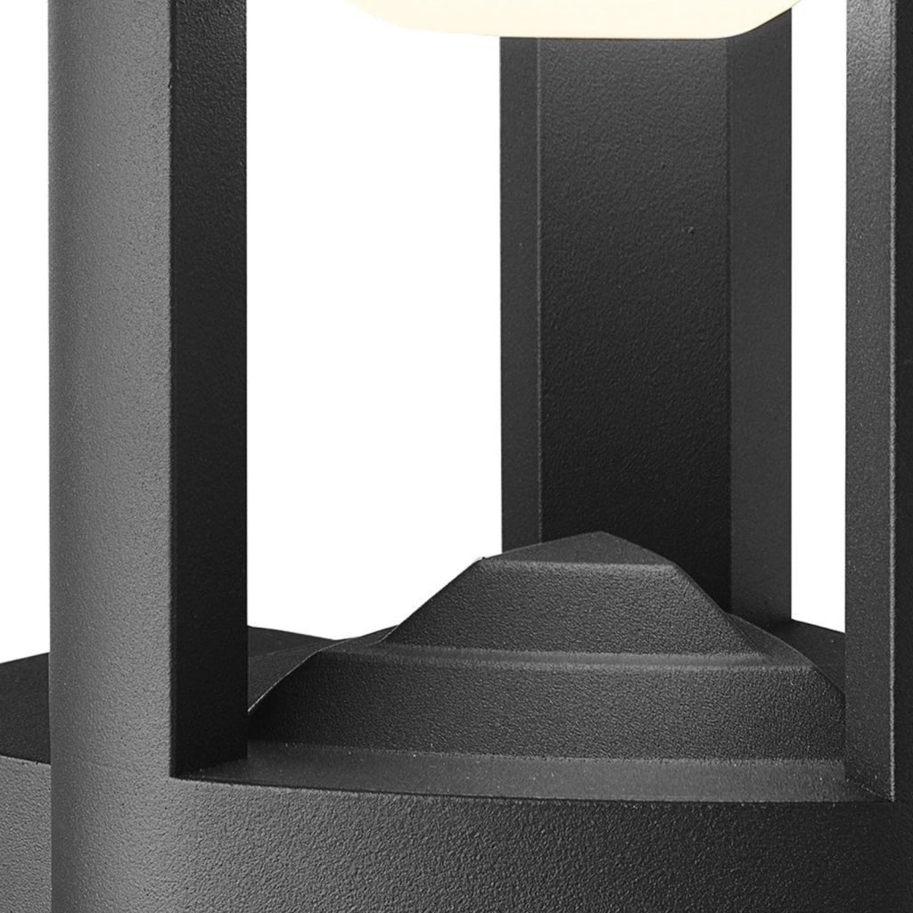 Lampada da parete per esterni Michigan - Metallo grigio scuro e policarbonato