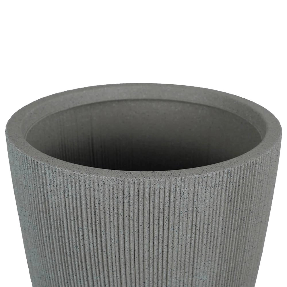 Vaso in plastica HDPE poliresina alta densità per piante Conico Grigio h 57,5