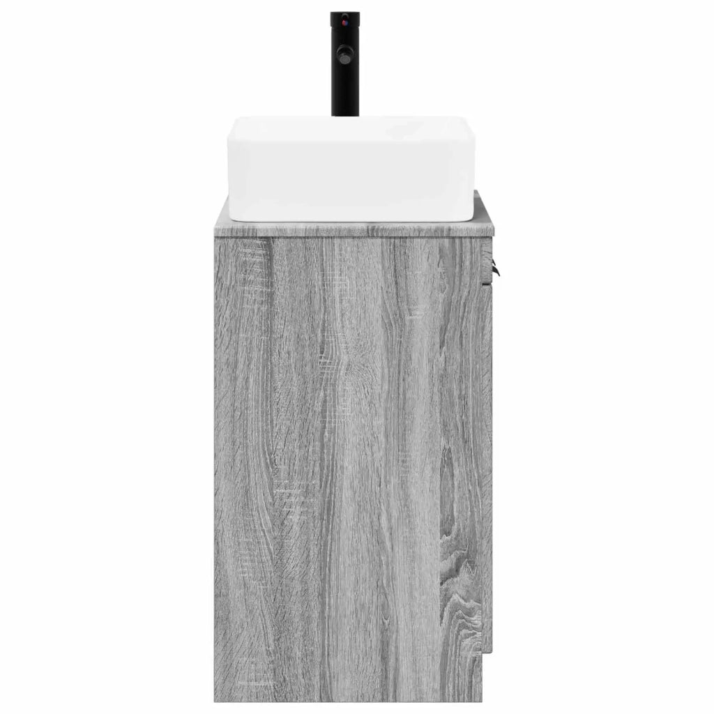 Set di mobili per il bagno Sonoma grigio Legno ingegnerizzato 3404228