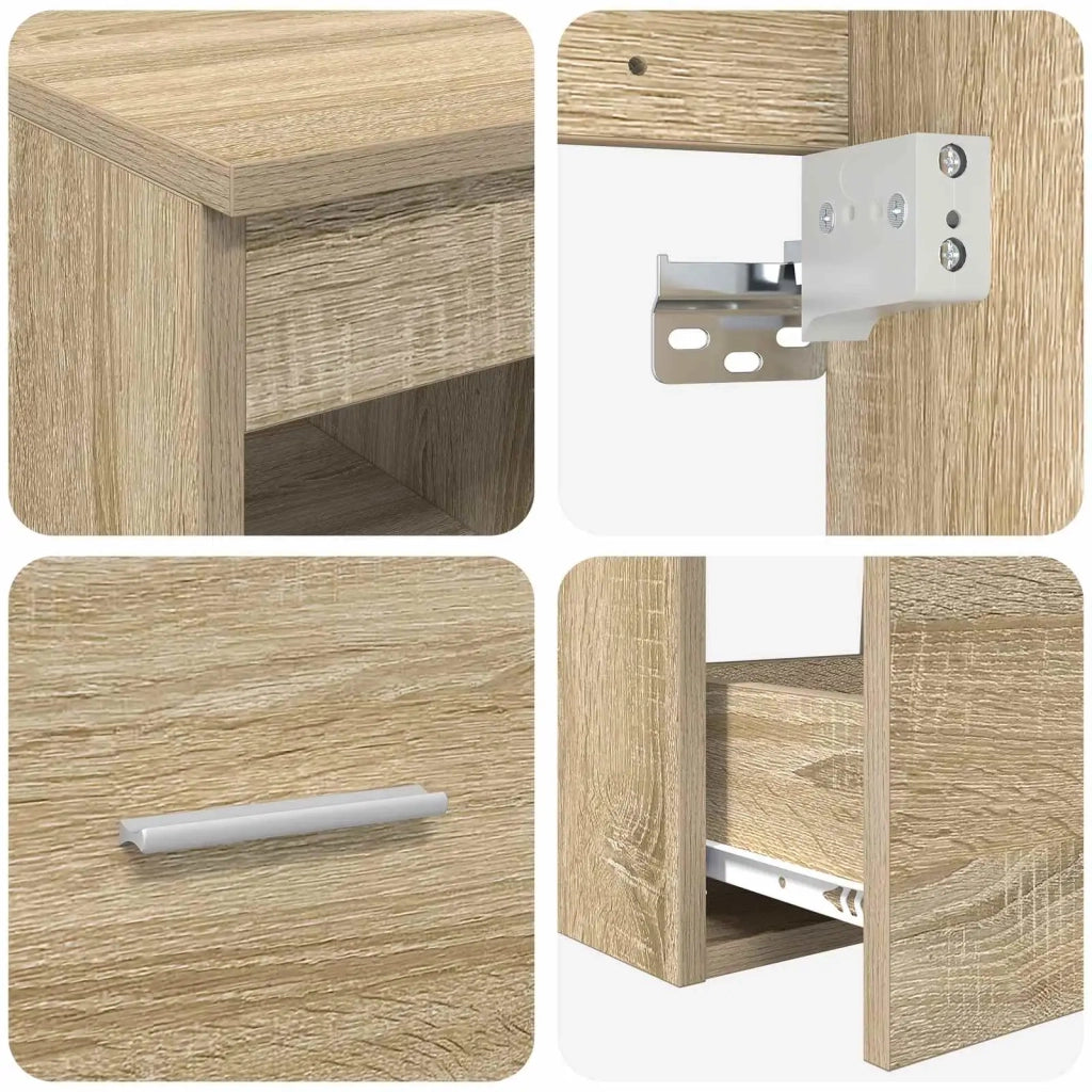Set di mobili per il bagno 3 pz Rovere Sonoma 3405901