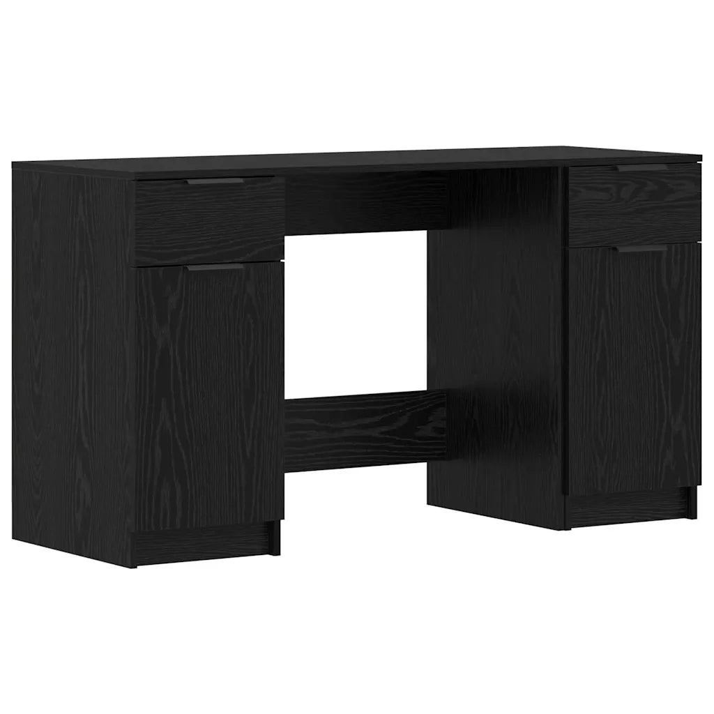 vidaXL Scrivania Rovere nero 133 x 50 x 75 cm Legno multistrato