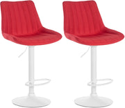 2er Set Barhocker Toni Stoff weiЯ