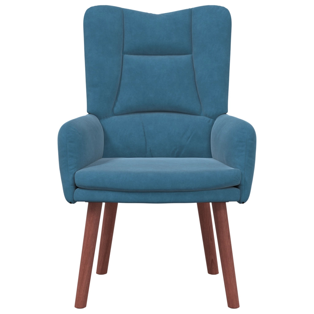 Poltrona rilassante  in velluto blu