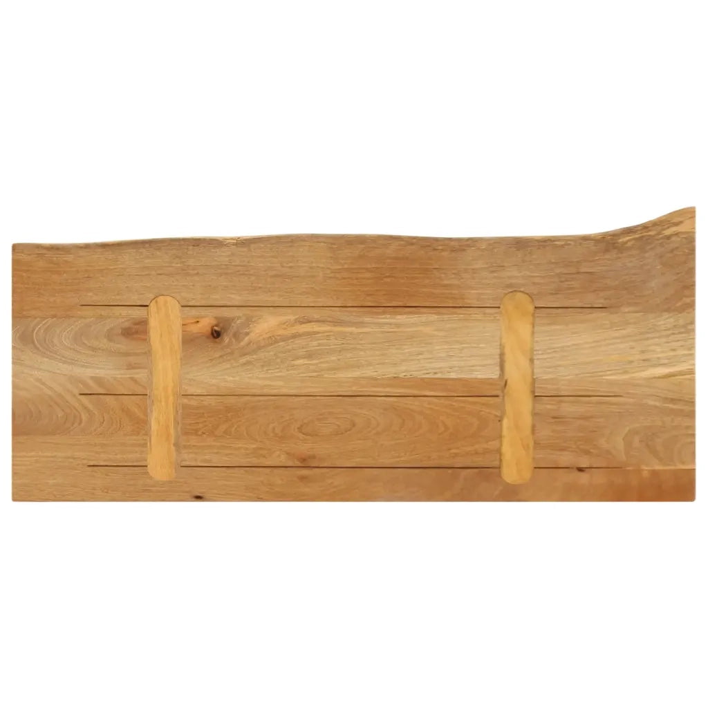 vidaXL Piano Tavolo Bordi Vivi 90x30x2,5 cm in Legno Massello di Mango
