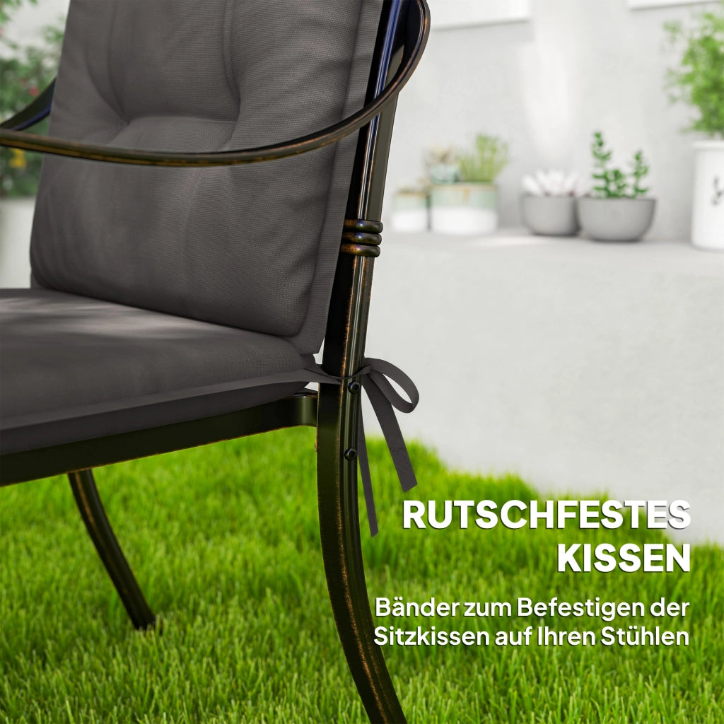 Set di 4 cuscini per sedie ¨C zephmum ¨C grigio scuro 108x50x5 cm