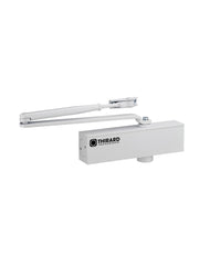 Chiudiporta spingiporta automatico idraulico, portata 60kg, Forza 3, bianco, reversibile braccio standard, certificazione antincendio - THIRARD