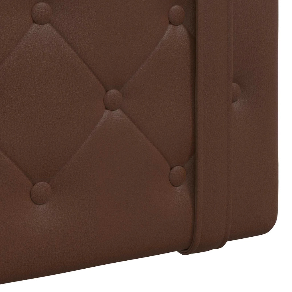 Testiera | Testata sospesa Con luce LED Marrone Similpelle