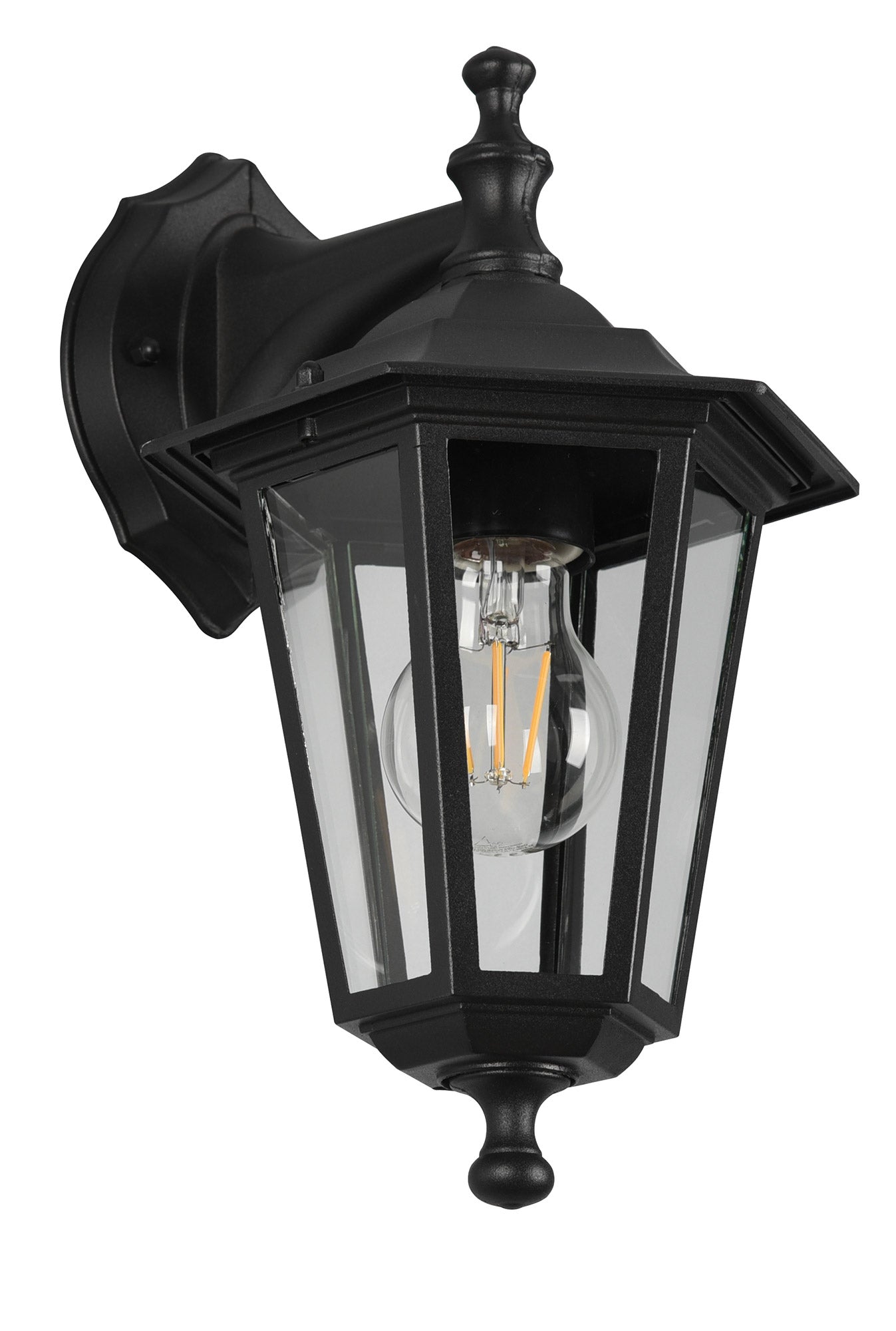 Applique da Esterno Attacco E27 in Alluminio Nero Opaco