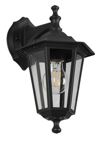 Applique da Esterno Attacco E27 in Alluminio Nero Opaco