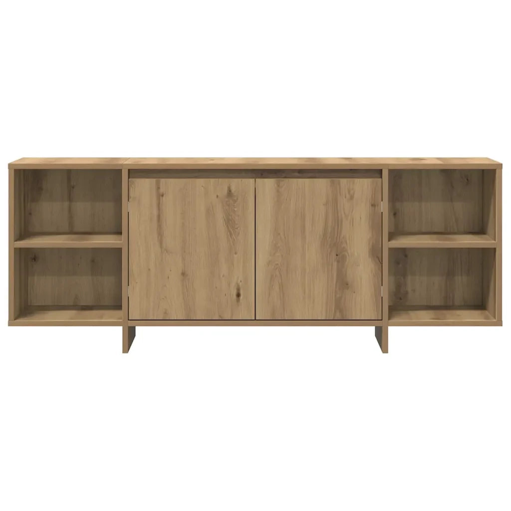Elegante mobile porta TV con vano contenitore 130 x 35 x 50 cm stile contemporaneo finitura in rovere ingegnerizzato realizzato artigianalmente 02_0050943