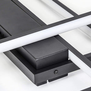 ZMH Lampada da soffitto plafoniera LED nera dimmerabile 65W telecomando moderna multifunzionale