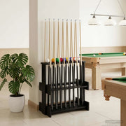 Supporto per stecche da biliardo Legno ingegnerizzato Nero 8006792