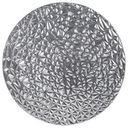 Decorazione murale in ferro argentato appesa a muro, pezzo metallico in stile glamour