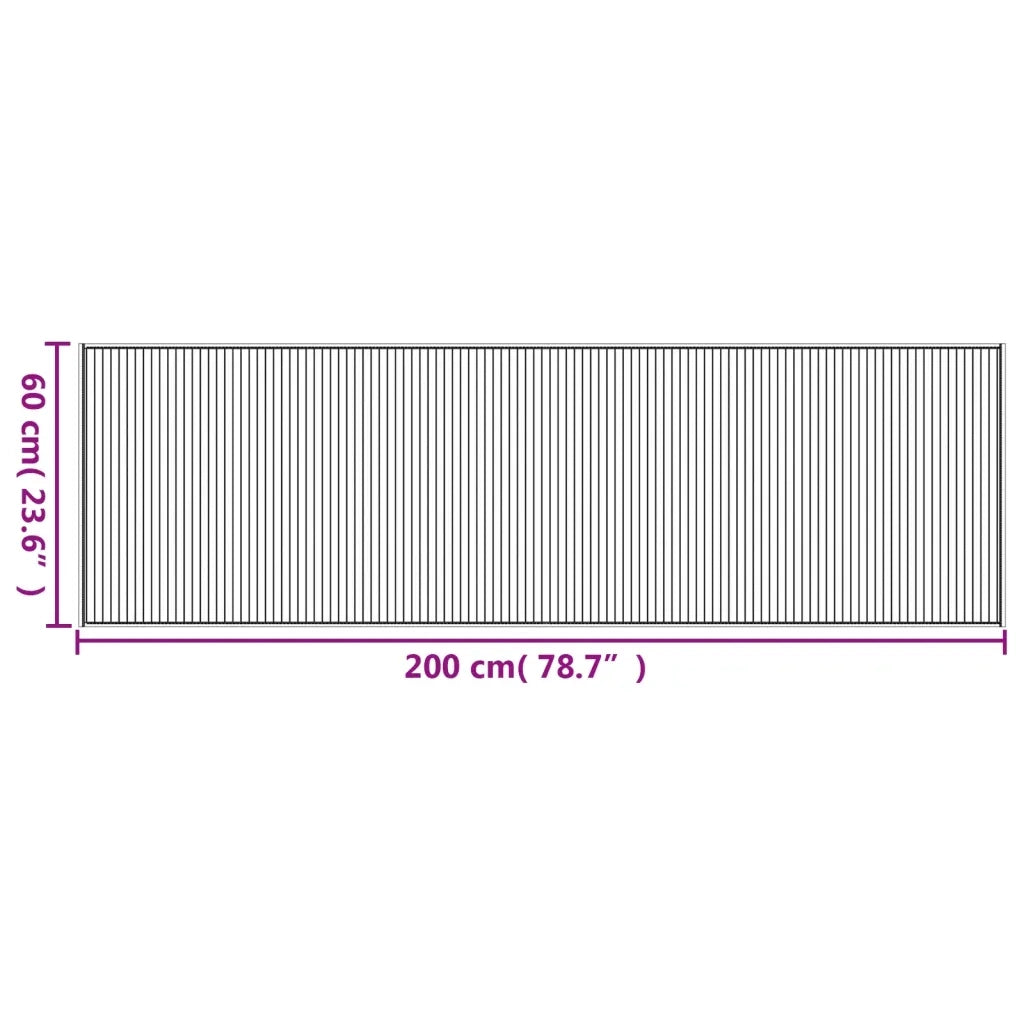 Tappeto Rettangolare Marrone Scuro 60x200 cm in BambÃ¹