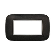 Placca Orbis Serie Moon 4P Colore Nero Brillante Compatibile Con Bticino Axolute