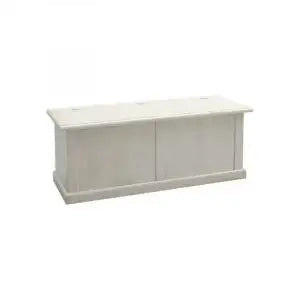 Cassapanca baule in legno Shabby chic ap bianco anticato
