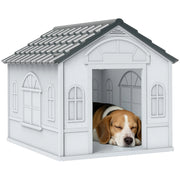 Cuccia per Cani da Esterno in Plastica Bianco ¨C zephmum ¨C 65x75.7x63cm