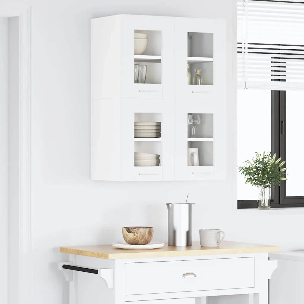 Armadio pensile 2 pcs Bianco 60 x 31 x 40 cm Legno multistrato 884211