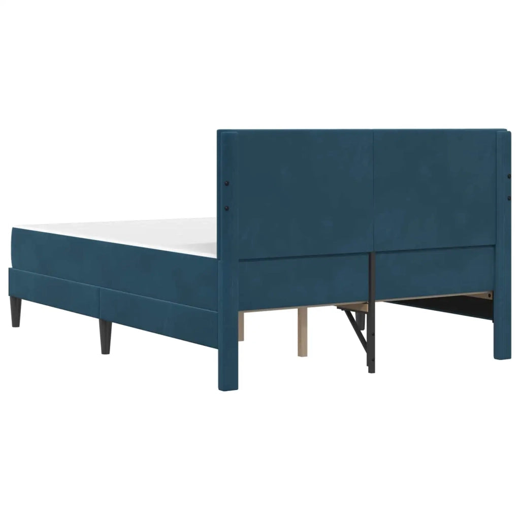 Struttura letto con materasso-Giroletto Blu 120 x 200 cm Velluto 362339
