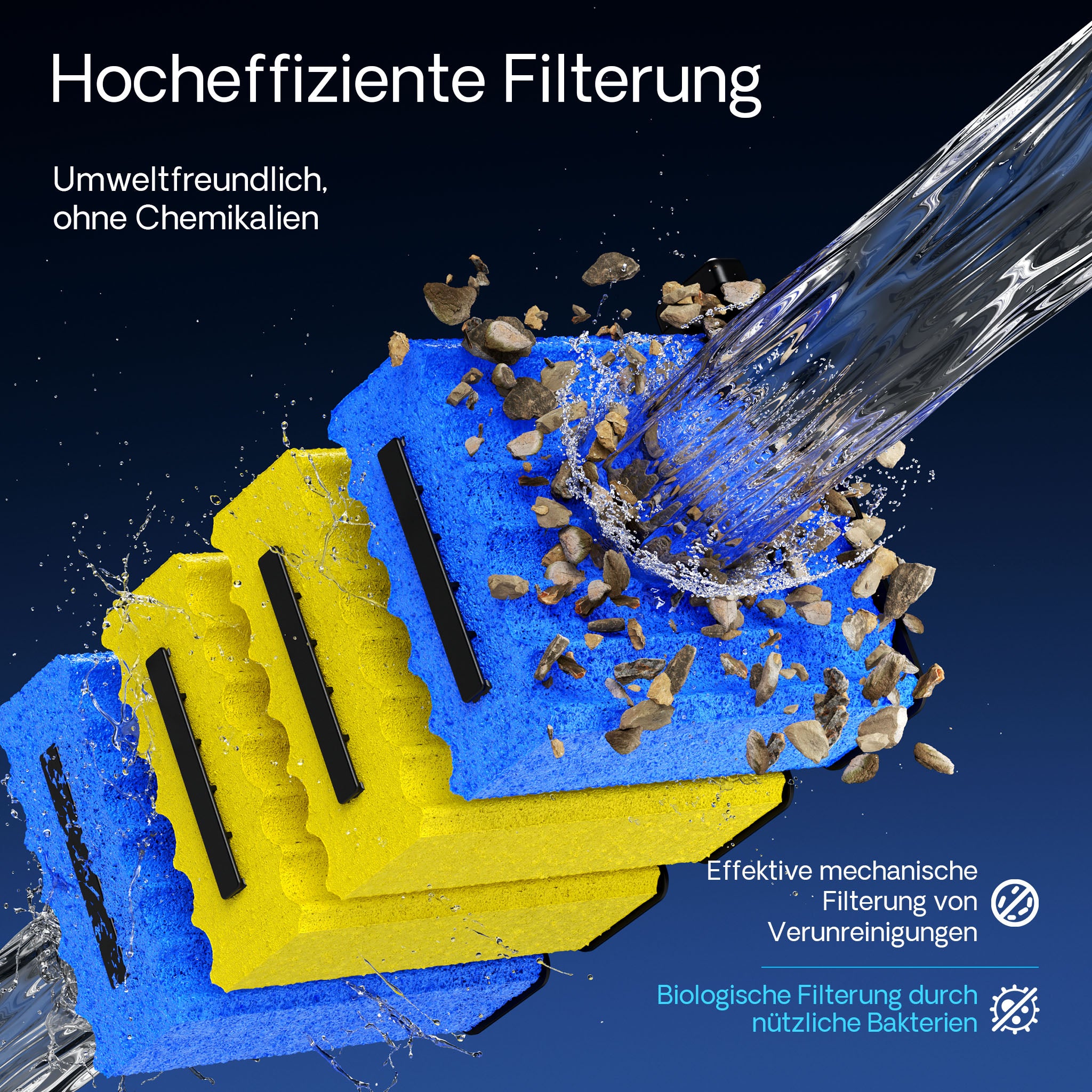 Filtro a camera per laghetto CBF-350 per filtrazione di max 12.000 l