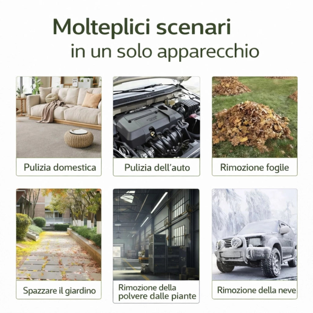 Soffiatore A Doppia Batteria 48 V Per Foglie Asciugatrice Auto Moto 2 Batterie