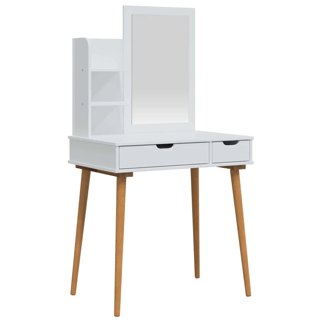 Set Tavolo da Trucco FAUSKE 3 pcs Bianco 76 x 50 x 143 cm 3438579