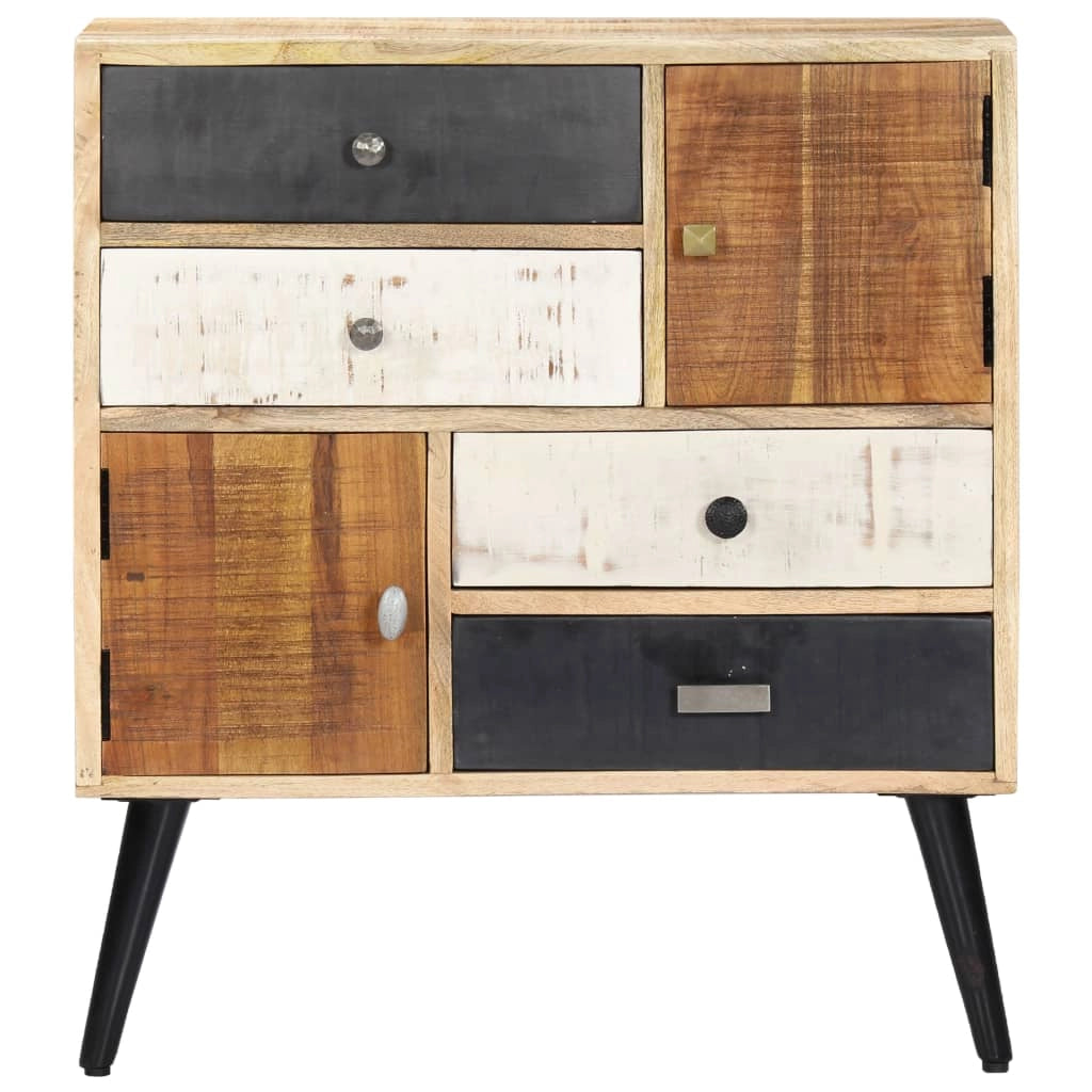 Buffet credenza cassettiera armadio mobile contenitore organizer per cucina soggiorno salotto 70 x 30 x 78 cm legno massello di mango marrone 02_0029639