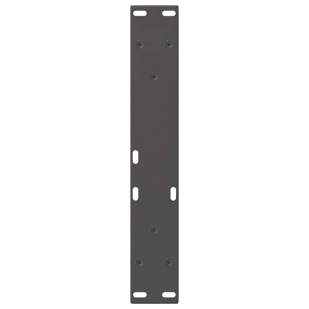 Set di 2 gambe per tavolino da caffè regolabili moderne in acciaio antracite a forma di V 28 x 43 cm 02_0056838