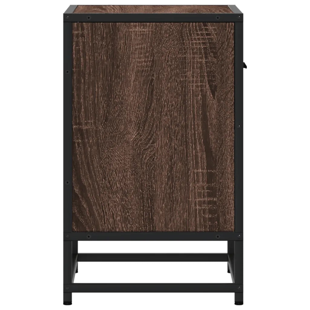 Comodino-Tavolino da notte Rovere Marrone 40x31x50 cm in Truciolato 795950
