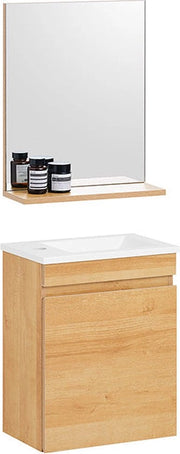 Cassa da bagno compatta - Credenza per lavabo - Risparmia spazio - Massimizza l'area bagno - 41x52x24cm Cassetto - 40x50x14cm Specchio - 27x18x8cm Lavabo