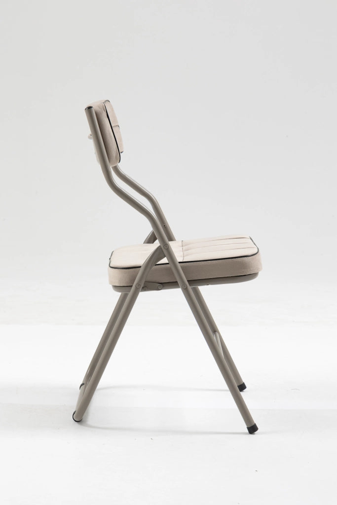 SEDIA PIEGHEVOLE Imbottita Set da 2 pezzi Struttura in acciaio Color khaki