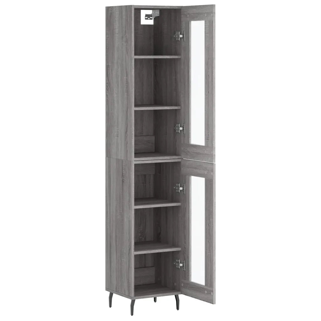 Credenza Grigio Sonoma 34,5x34x180 cm in Legno Multistrato 3199447