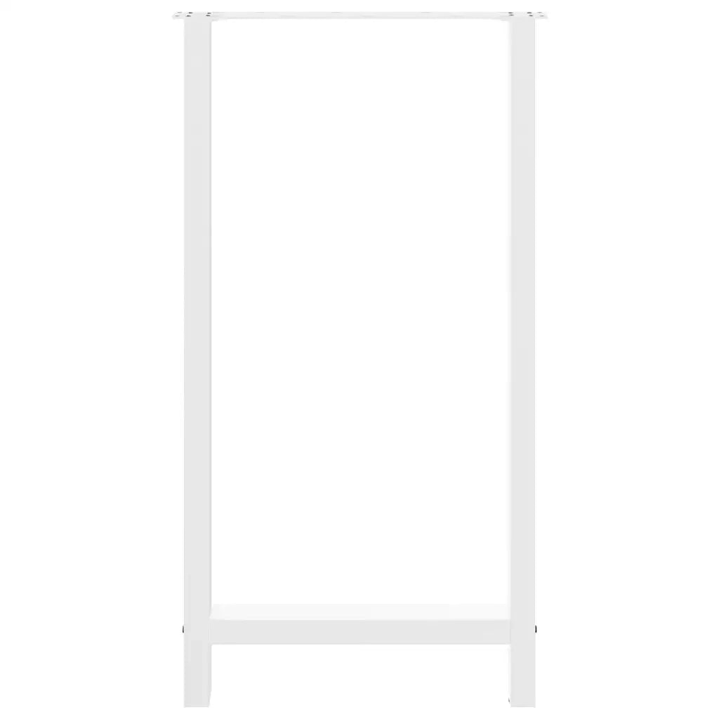 vidaXL Gambe per tavolo da bar bianche 2 pz 60x(110-111) cm in acciaio