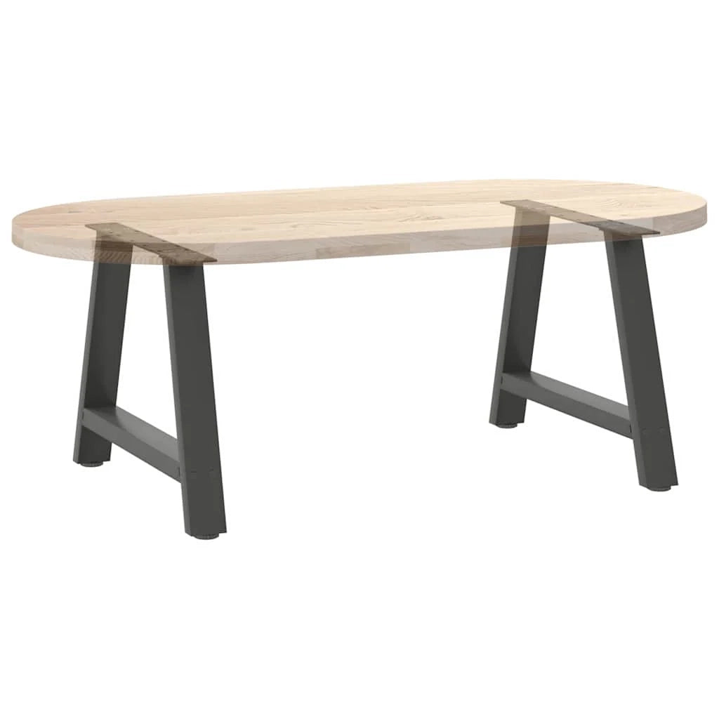Set di 2 gambe per tavolino da caffè a forma di A 60 x 42-43 cm con piedini regolabili design moderno acciaio antracite 02_0057118