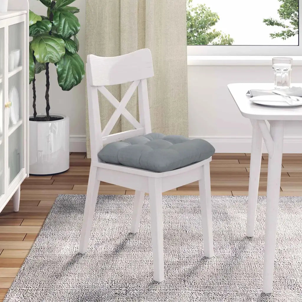 Cuscini per Seduta 4 pcs Grigio chiaro 40 x 40 x 12 cm Tessuto 42015060