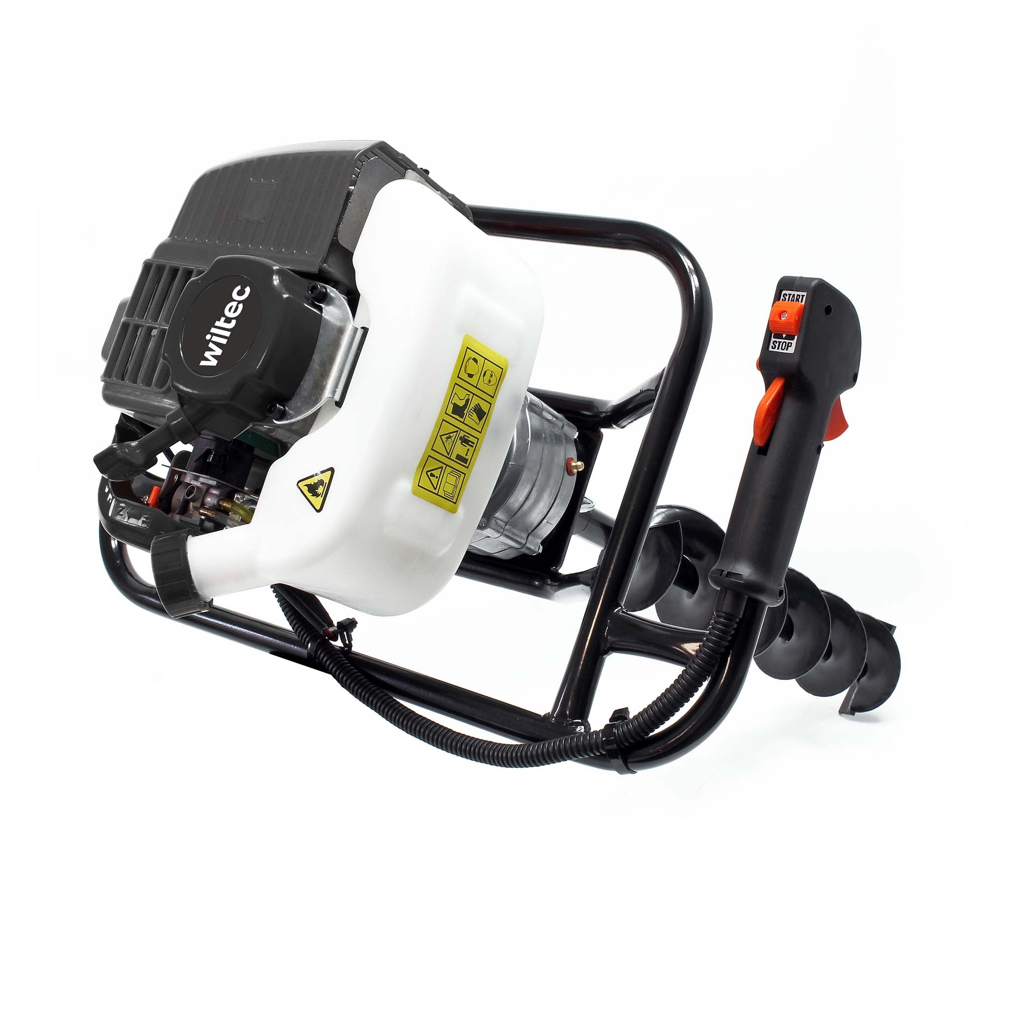 Mototrivella a benzina, motore a 2 tempi 1,9 cv 1,4kW 52ccm, con punta elicoidale Ø250mm