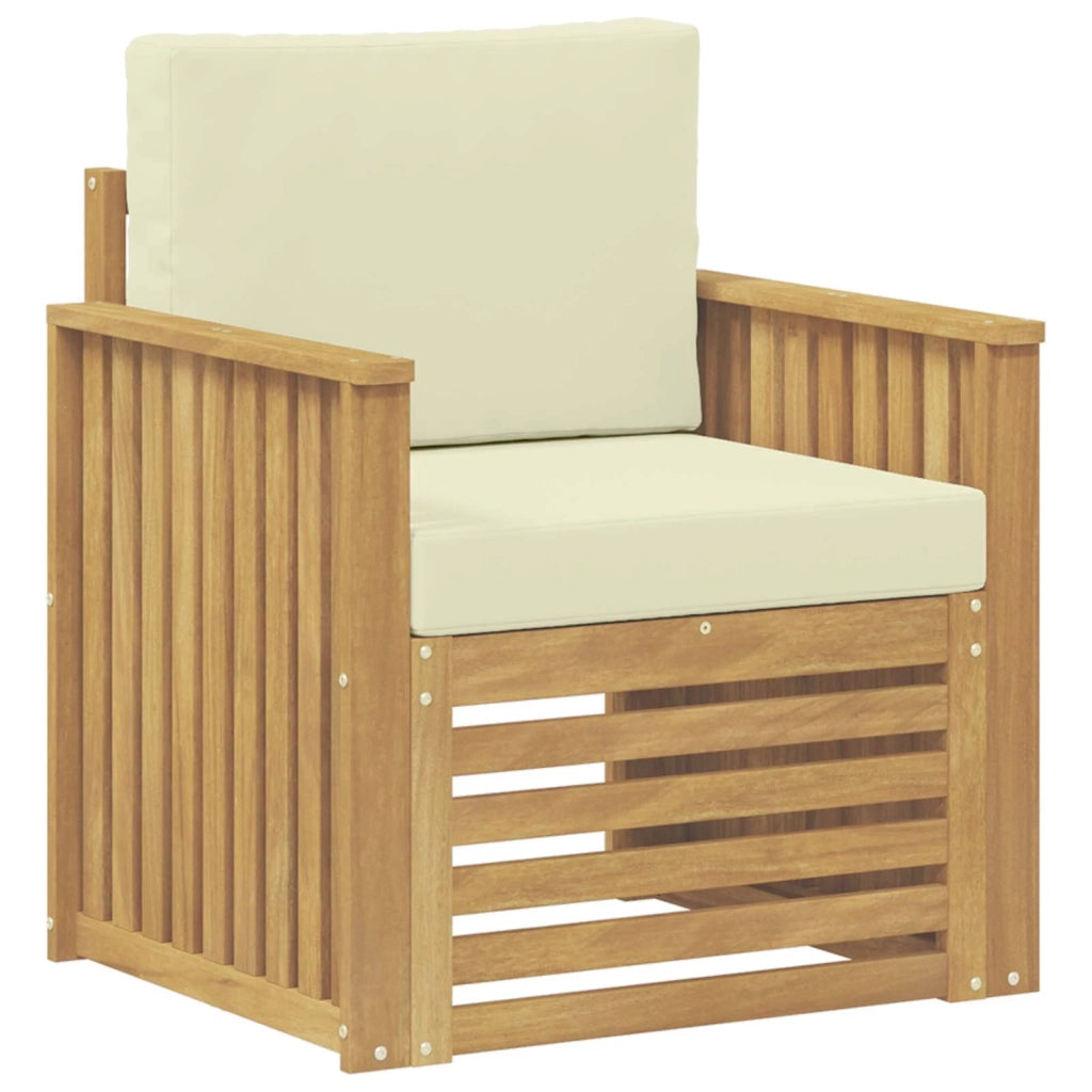 Set di divani da esterno Poliestere Bianco 3439092