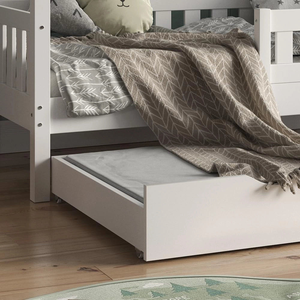 Materasso bambini, Bianco, 80 x 150 cm Grado di durezza H2, adatto per lettini e letti junior, lavabile in lavatrice