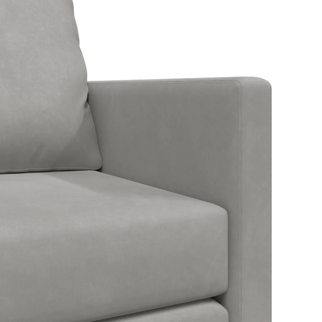 Divano Letto da Terra 2 in 1 Grigio Chiaro 122x204x55cm Velluto
